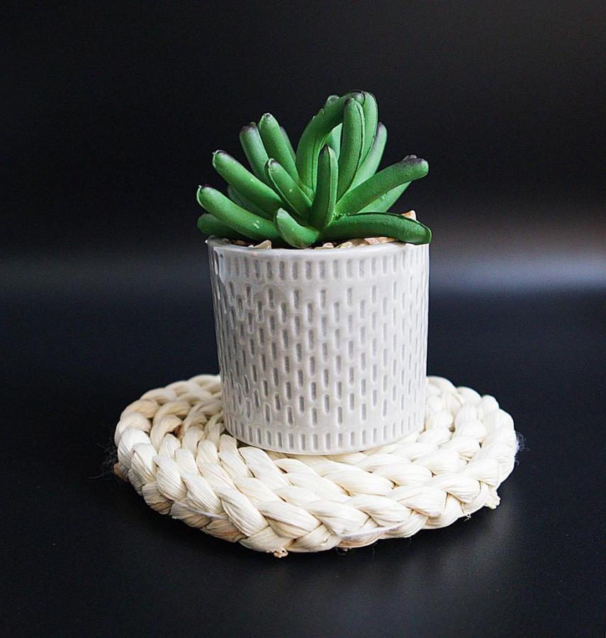 Natural Rattan Woven Coaster Heat Insulation Mat Set