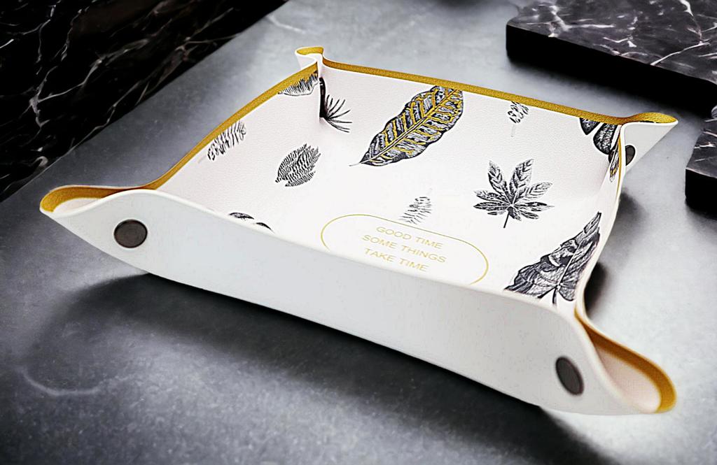 Display Plate Leather Folding Box