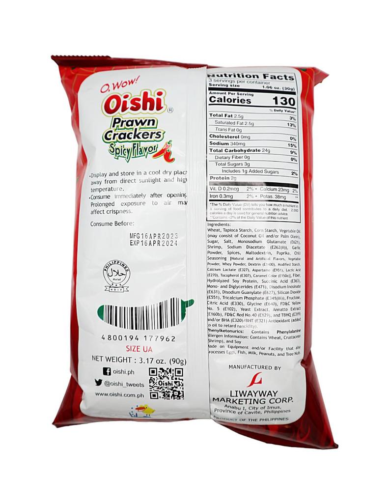 Oishi Prawn Crackers Spicy Flavor