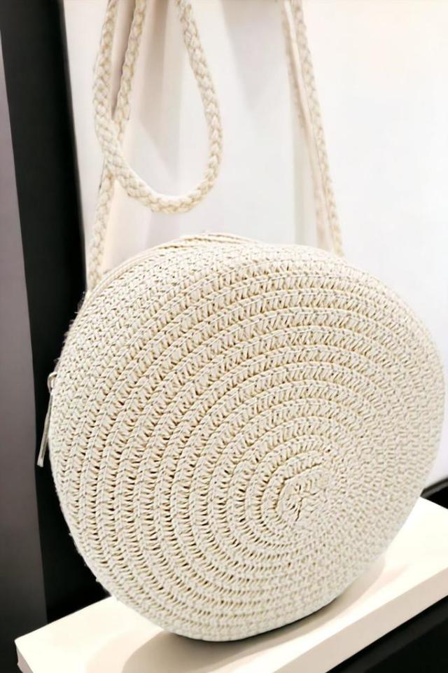 Rattan Handmade Woven Crossbody Bag for Ladies