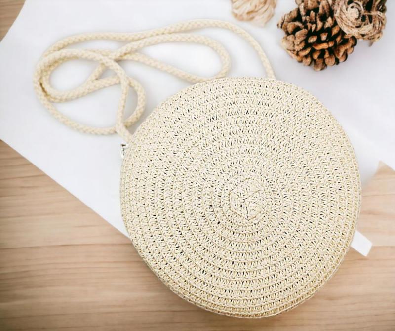 Rattan Handmade Woven Crossbody Bag for Ladies