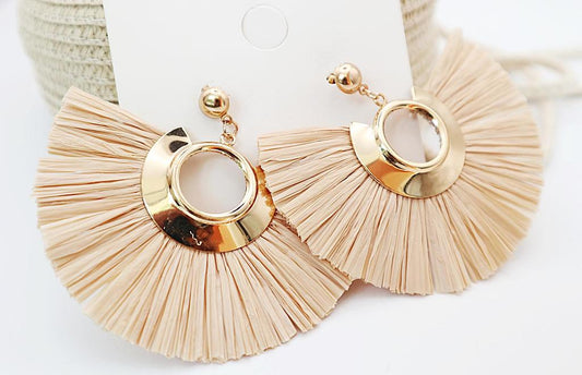 Fashionable Handmade Rattan Earrings For Women