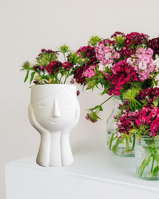 Girl Head Planter Pot