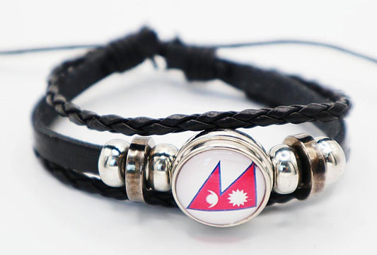 Nepal Flag Bracelet For Women and Men