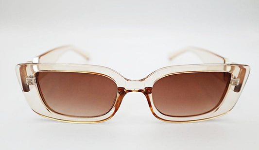 Retro Rectangle Frame Sunglasses Women